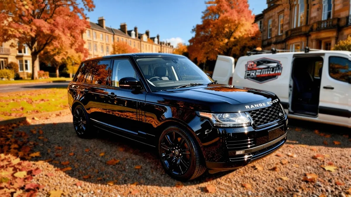 Range Rover finished on a Glasgow driveway by Premium Mobile Car Valeting
